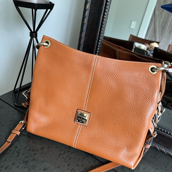 Dooney crossbody purse in a camel color - Picture 3 of 13
